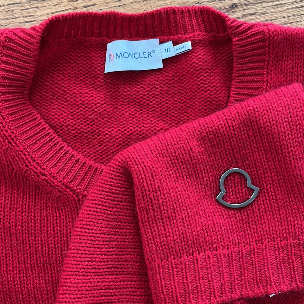 Moncler red cashmere sweater